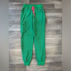 Figs Technical Collection Zamora Green Jogger Scrub Pants Size small